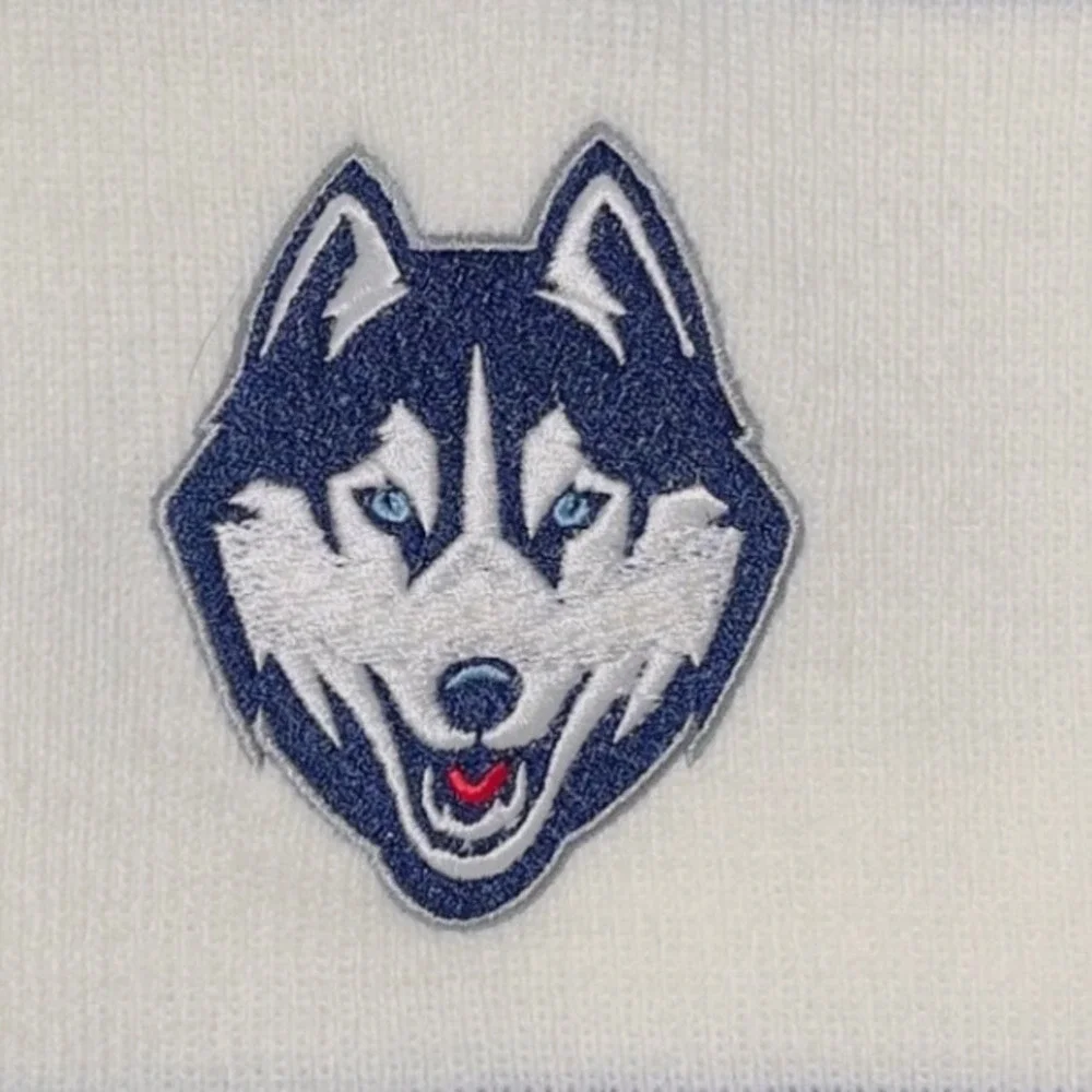 Sport-Tek Unisex Husky Mascot Striped Scarf OSFA Blue White Knit Fringe CT 50